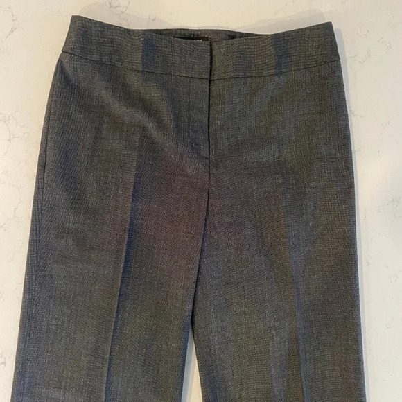 Jones NY Collection Stretch Wide Leg Mid Rise Poly Blend Pants Black Grey Sz 4 - Picture 5 of 13